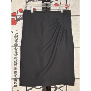ARMANI COLLEZIONI Black Classic Casual Tulip Knee-Length Career Skirt US 4 EU 40
